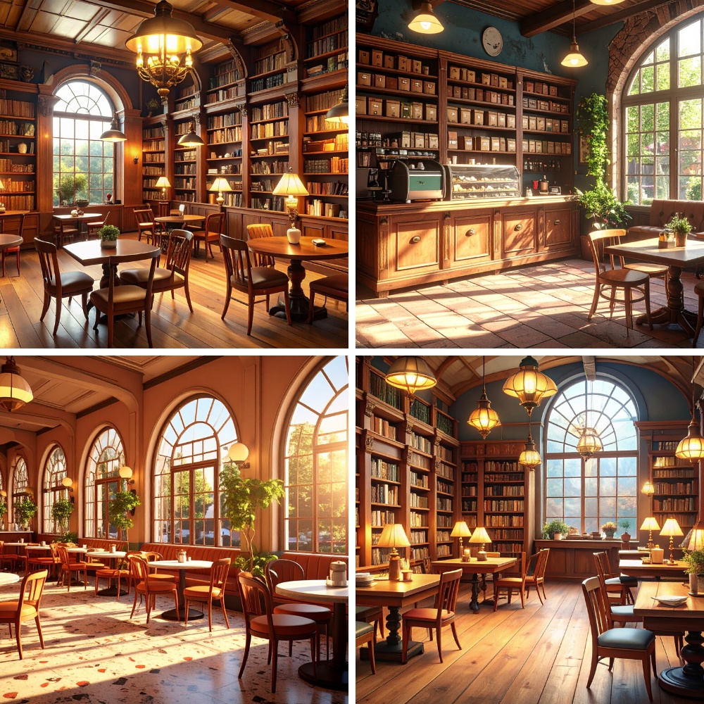 いろいろなカフェ背景素材集(商用利用可・200枚収録・PDF)