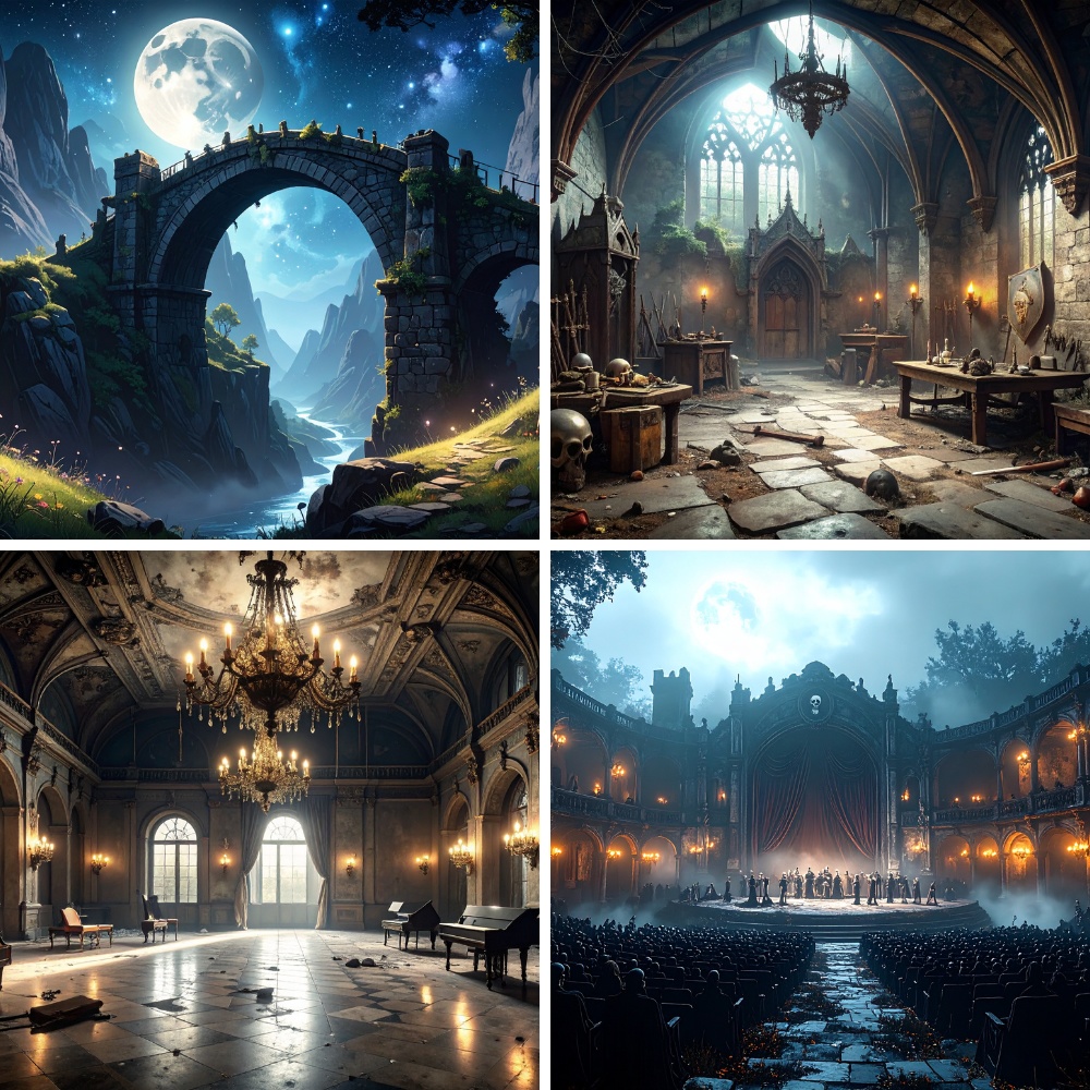 亡霊の国 – 背景素材集【商用利用可・PDF形式・200枚収録・16:9】