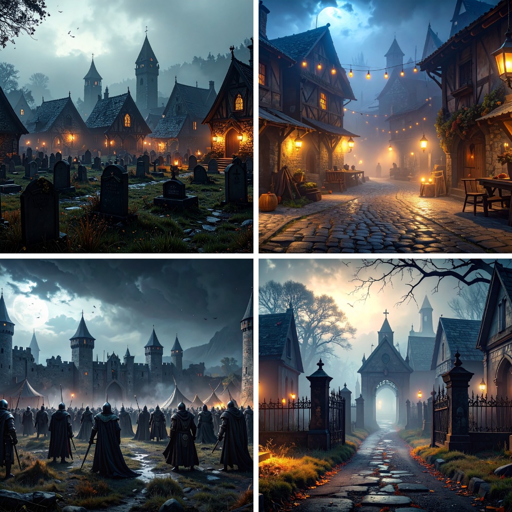 亡霊の国 – 背景素材集【商用利用可・PDF形式・200枚収録・16:9】