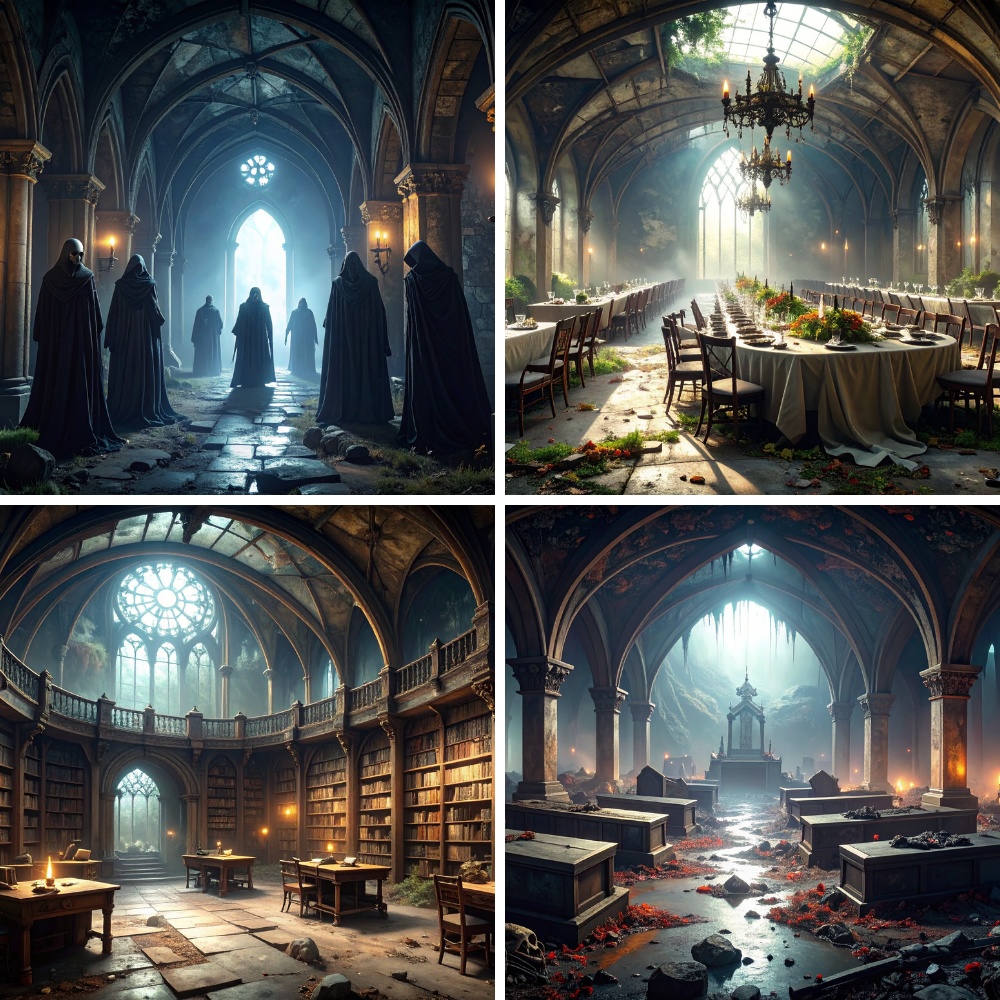 亡霊の国 – 背景素材集【商用利用可・PDF形式・200枚収録・16:9】