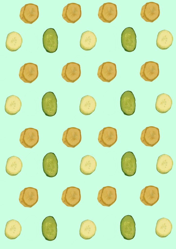 キュウリとバナナなだんめんエコバック