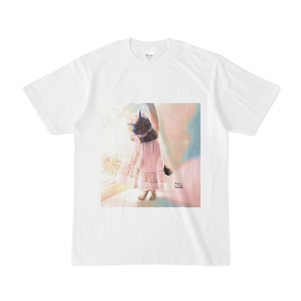 ガーリッシュフラワーマロちゃん カラーTシャツ 白
