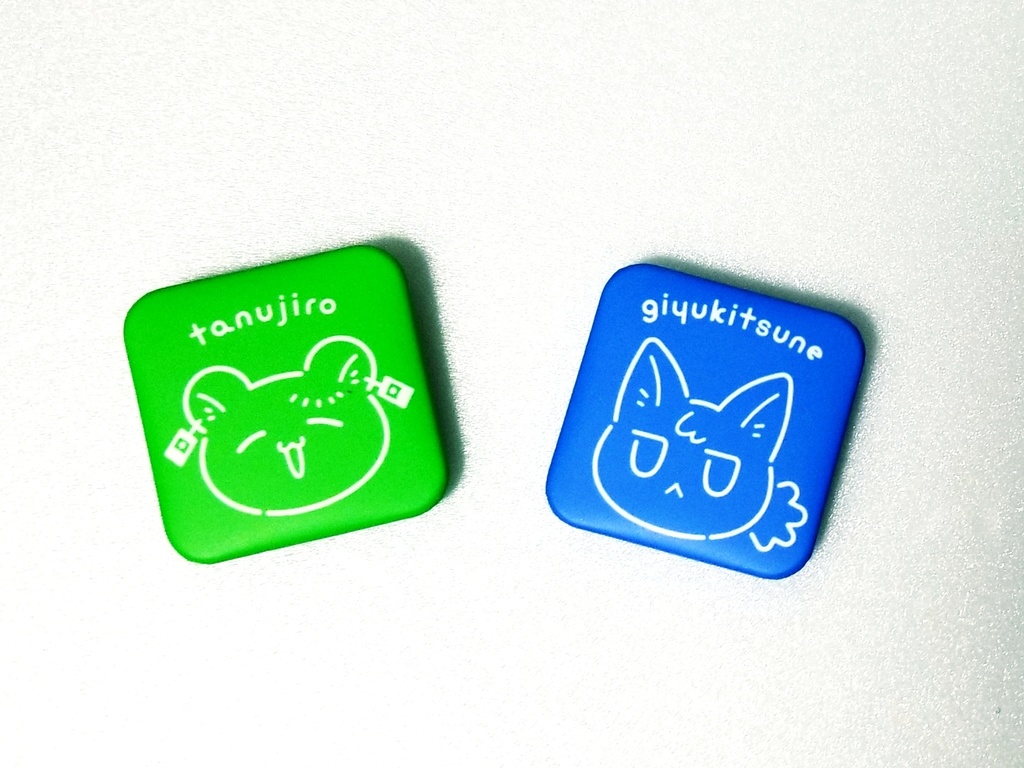 たぬきつ缶バッジ