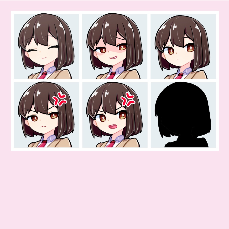 【TRPG立ち絵素材】普通の女子高生|NPC|学園・日常