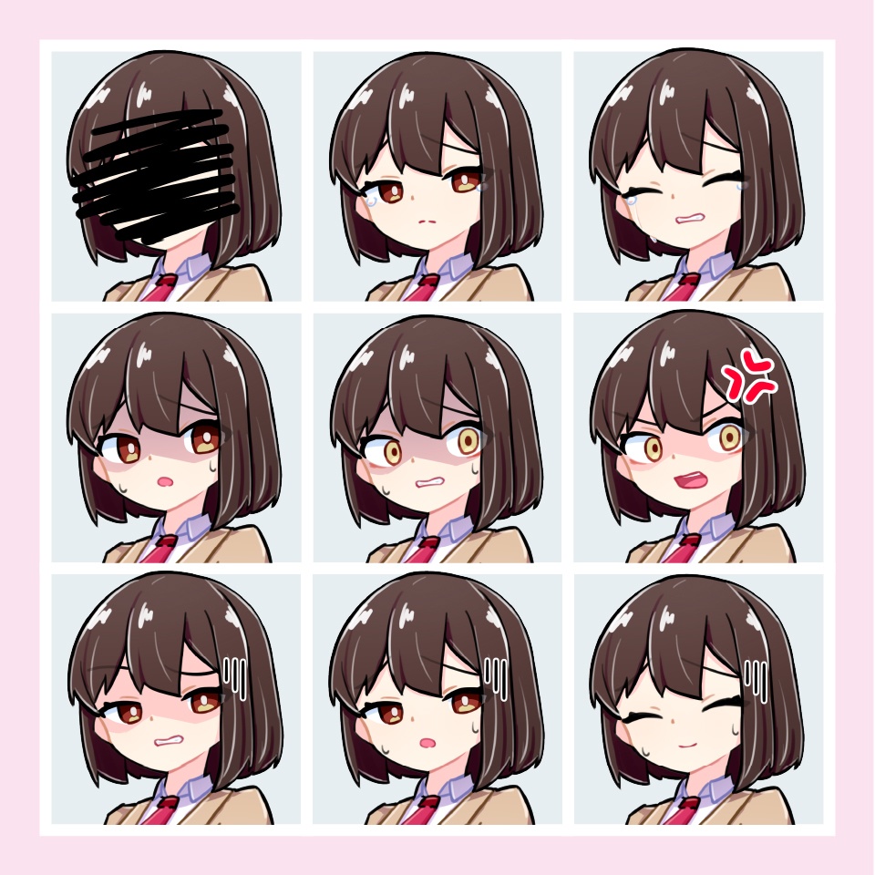 【TRPG立ち絵素材】普通の女子高生|NPC|学園・日常