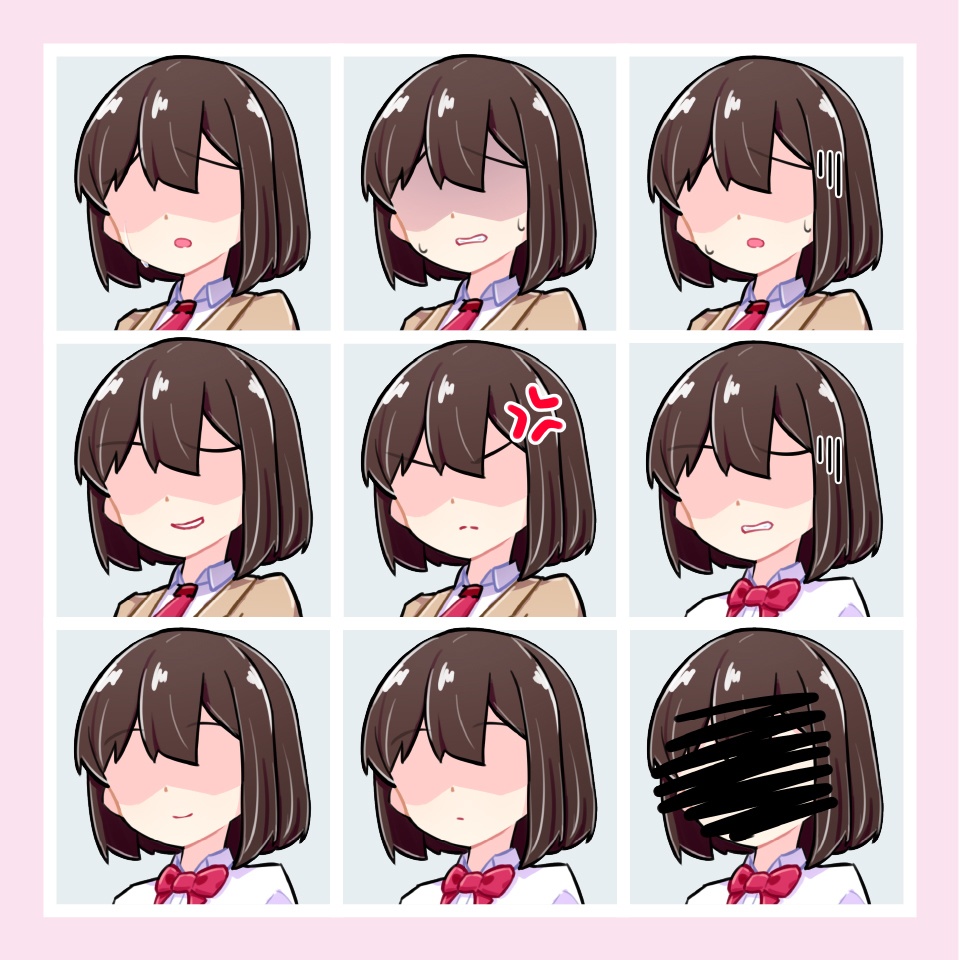 【TRPG立ち絵素材】普通の女子高生|NPC|学園・日常