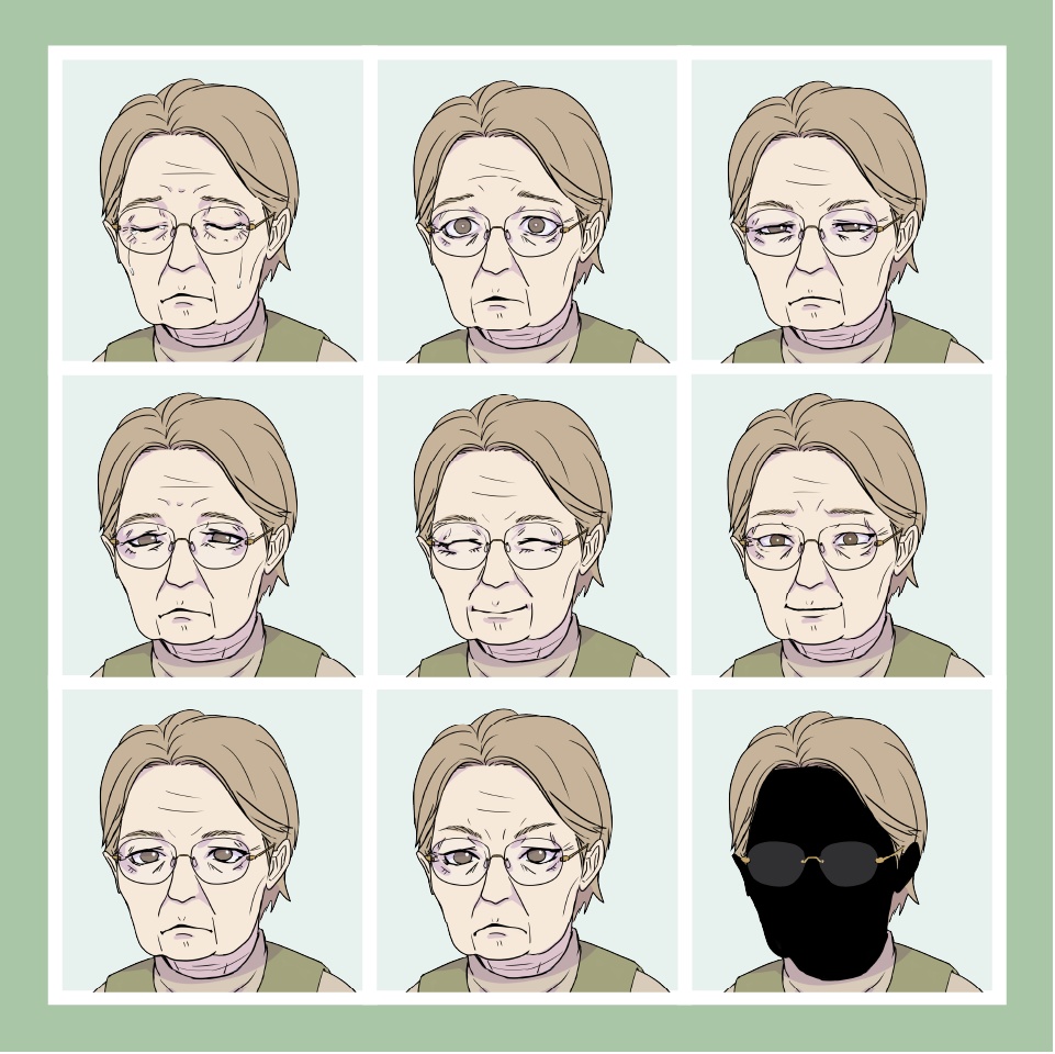 【TRPG立ち絵素材】現代村人:老人女|NPC|現代・日常【無料】