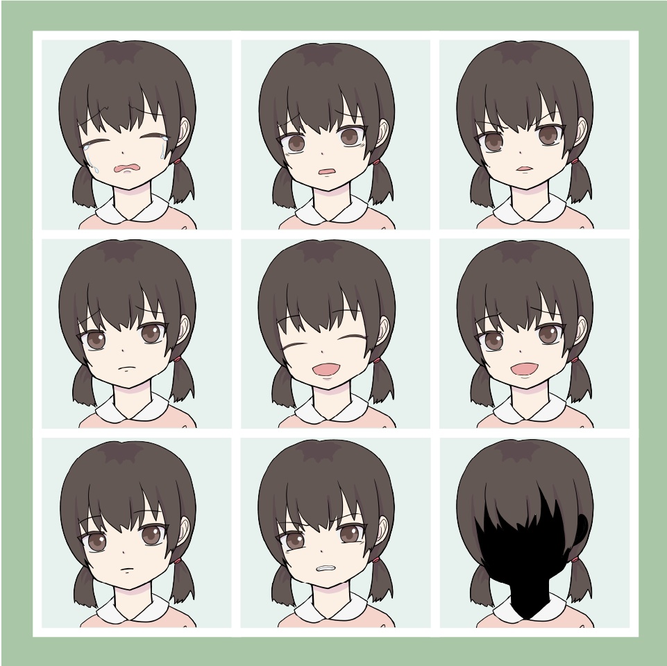 【TRPG立ち絵素材】現代村人:子供女|NPC|現代・日常【無料】