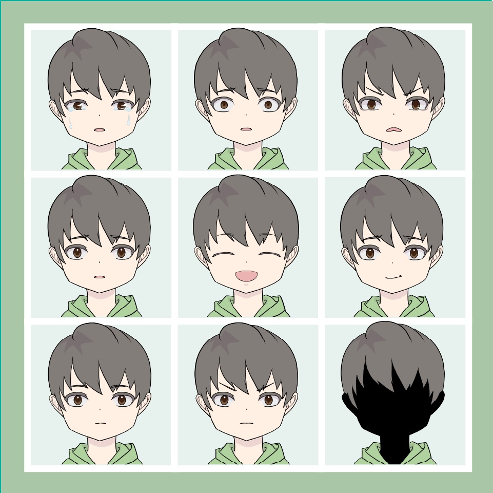 【TRPG立ち絵素材】現代村人:子供男|NPC|現代・日常【無料】