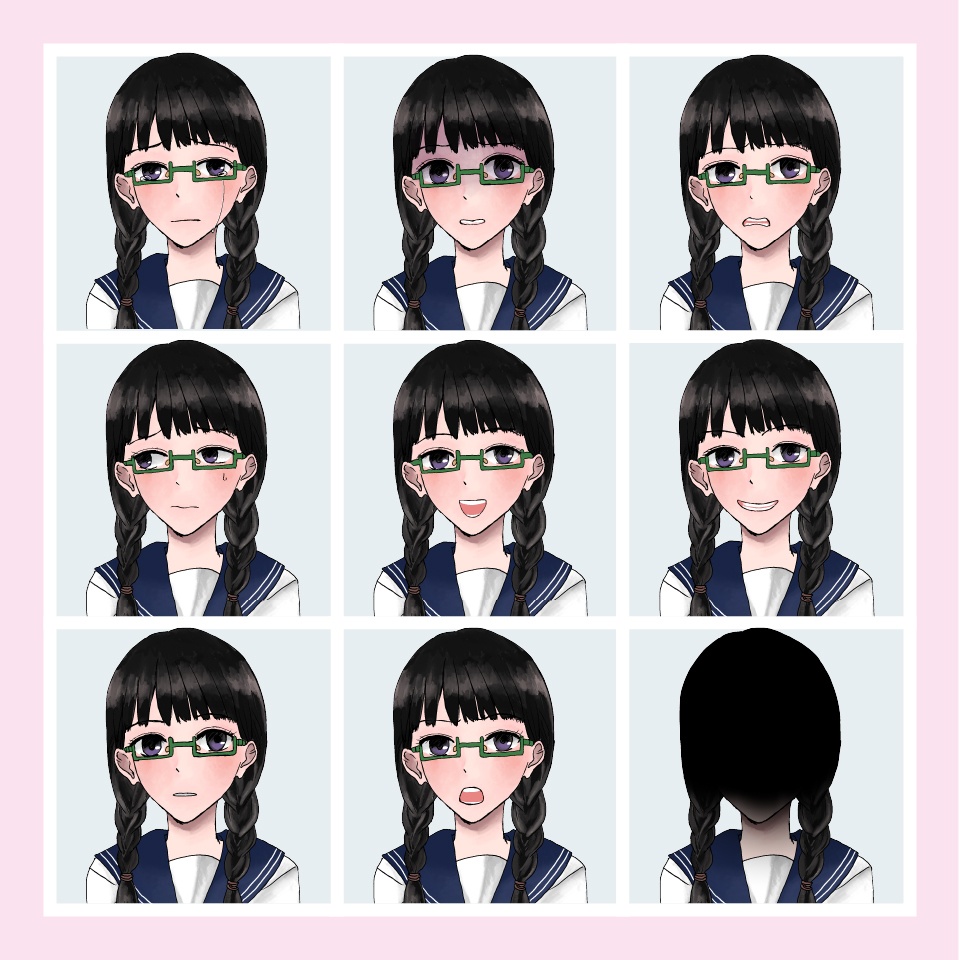 【TRPG立ち絵】内気な女子学生|NPC|学園・日常【無料】