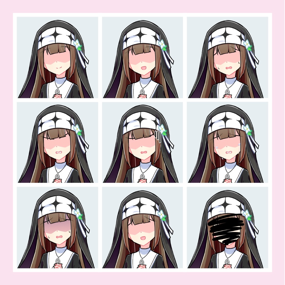 【TRPG立ち絵】清楚なシスター|NPC|現代・日常