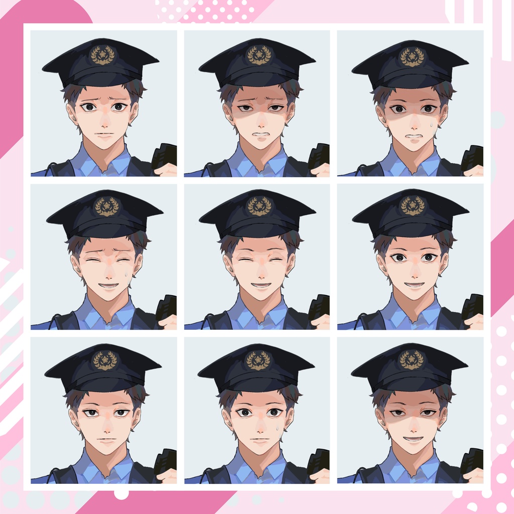 【TRPG立ち絵】男性警察官夏服|NPC|現代・日常