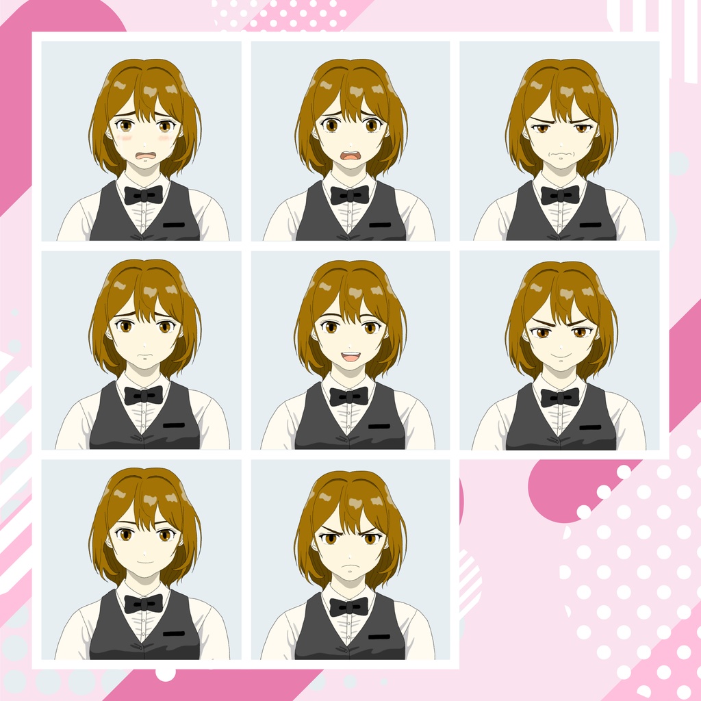 【TRPG立ち絵】バー店員女|NPC|現代・日常【無料】