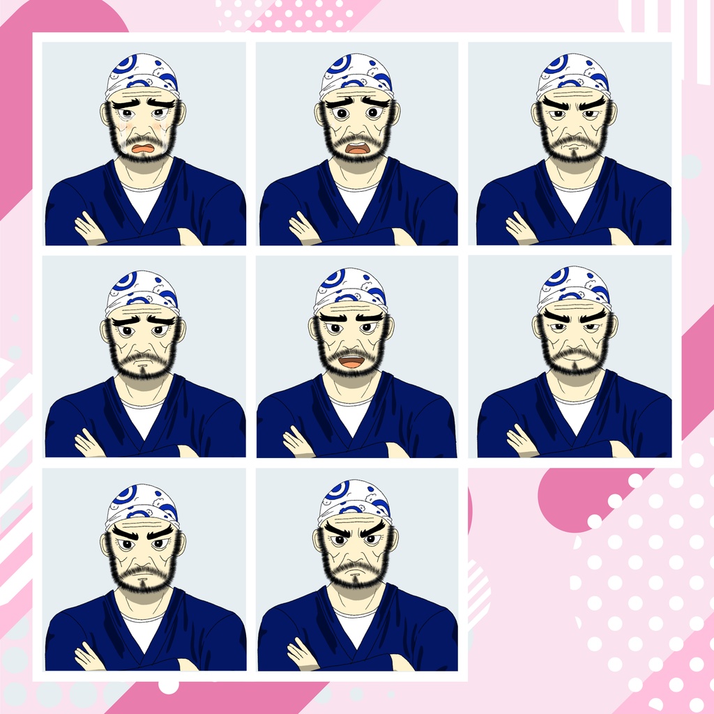 【TRPG立ち絵】居酒屋店主|NPC|現代・日常【無料】