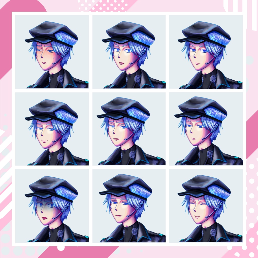 【TRPG立ち絵】サイバーパンクな探偵|NPC|SF・近未来