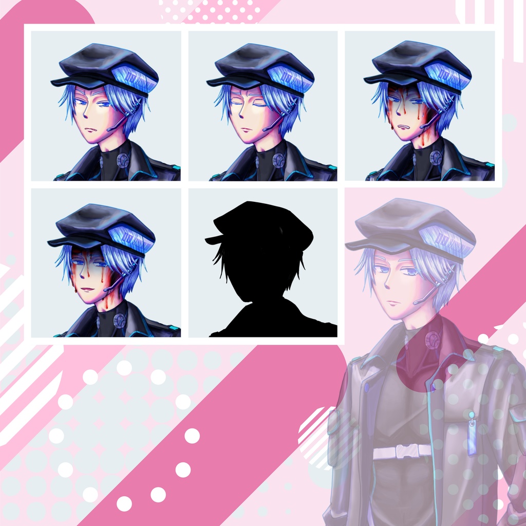 【TRPG立ち絵】サイバーパンクな探偵|NPC|SF・近未来