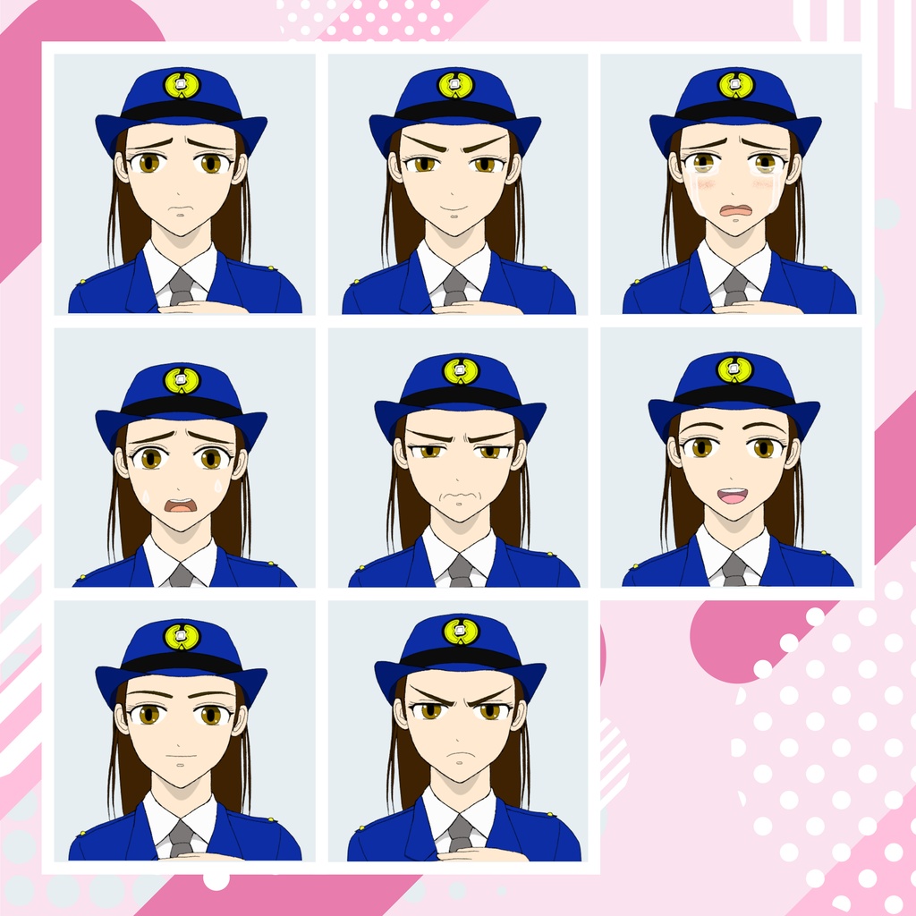 【TRPG立ち絵】女性警察官|NPC|現代・日常【無料】