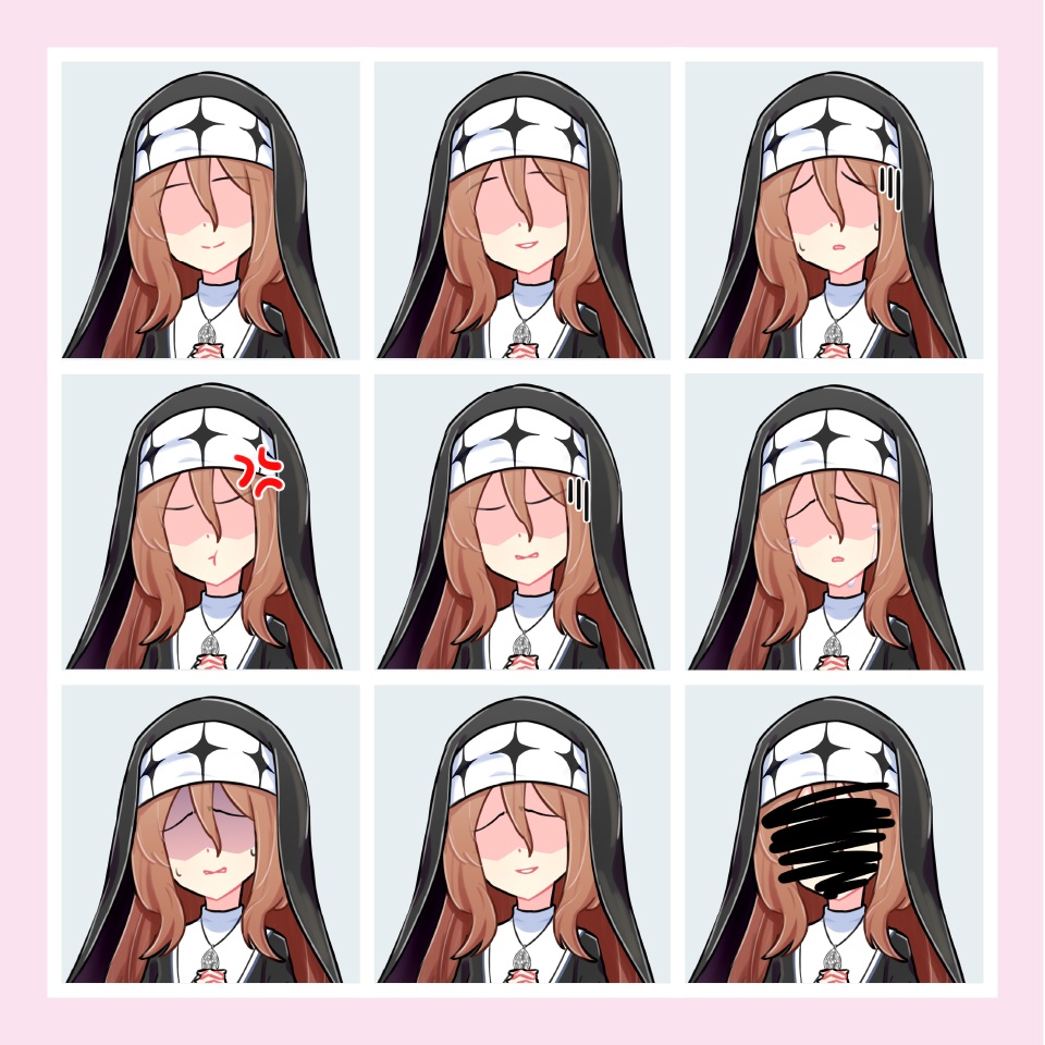 【TRPG立ち絵】ミステリアスなシスター|NPC|現代・日常