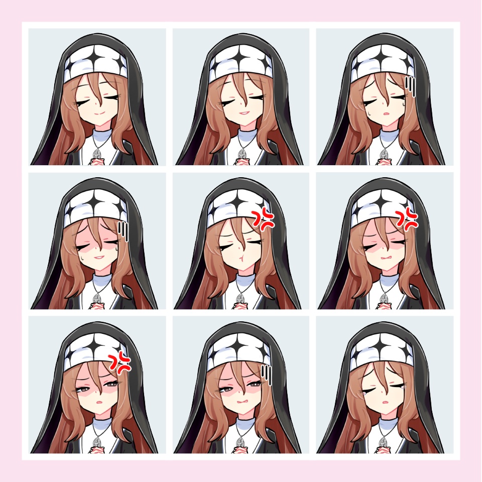 【TRPG立ち絵】ミステリアスなシスター|NPC|現代・日常