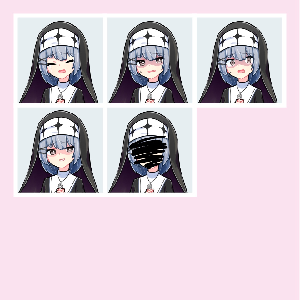 【TRPG立ち絵】気弱なシスター|NPC|現代・日常