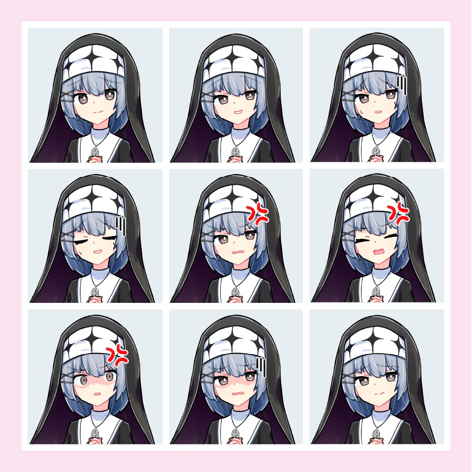 【TRPG立ち絵】気弱なシスター|NPC|現代・日常