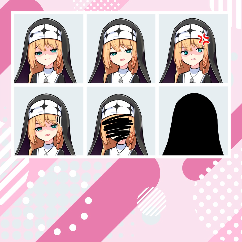 【TRPG立ち絵】飄々としたシスター|NPC|現代・日常