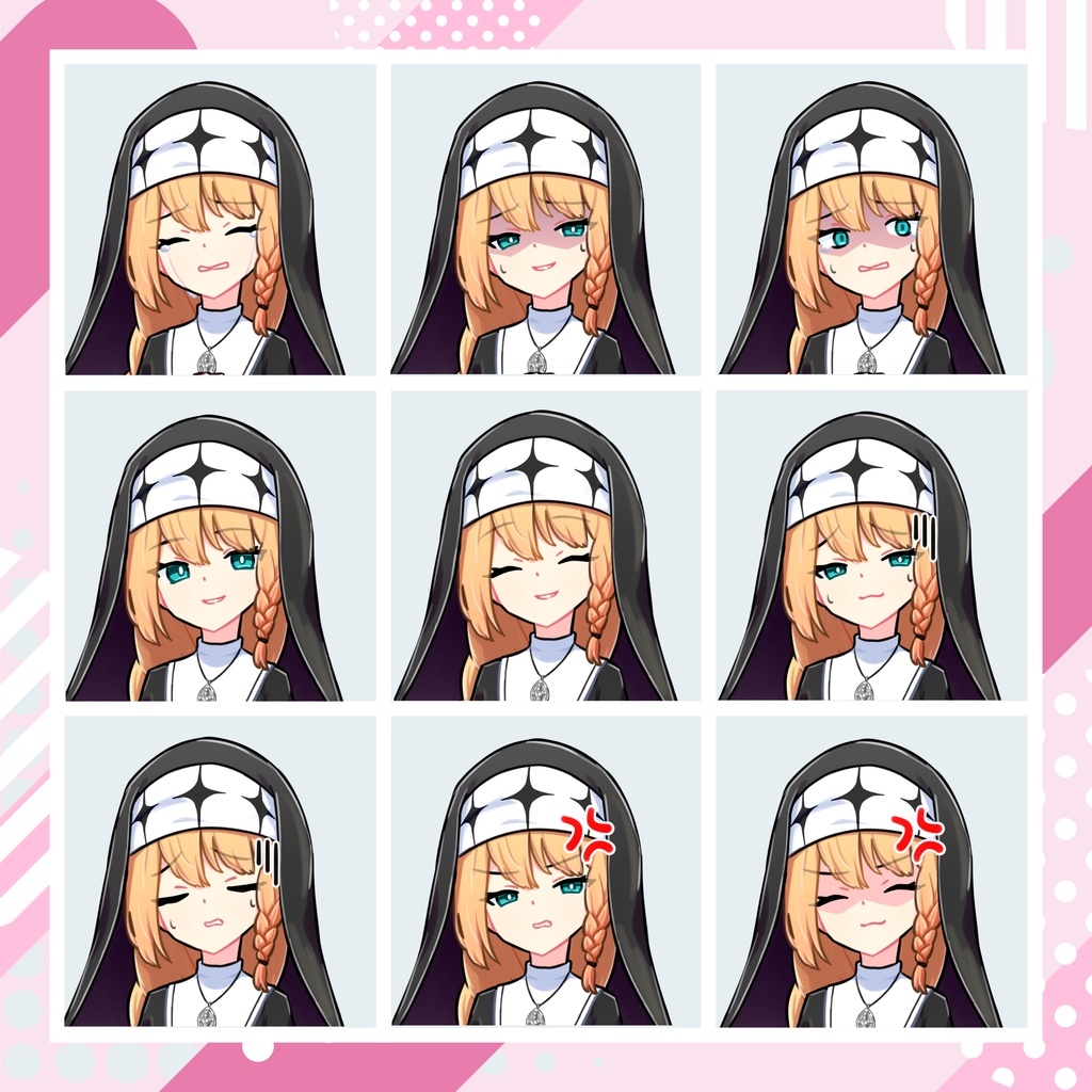 【TRPG立ち絵】飄々としたシスター|NPC|現代・日常