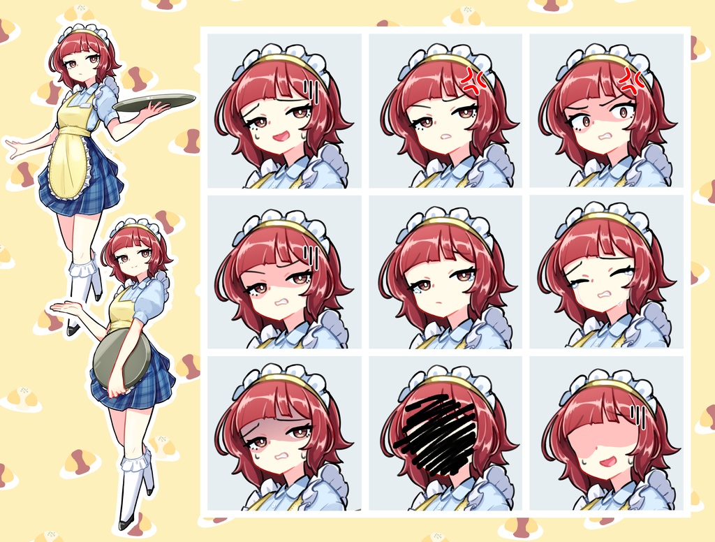 【TRPG立ち絵】ウェイトレスセット|NPC|現代・日常