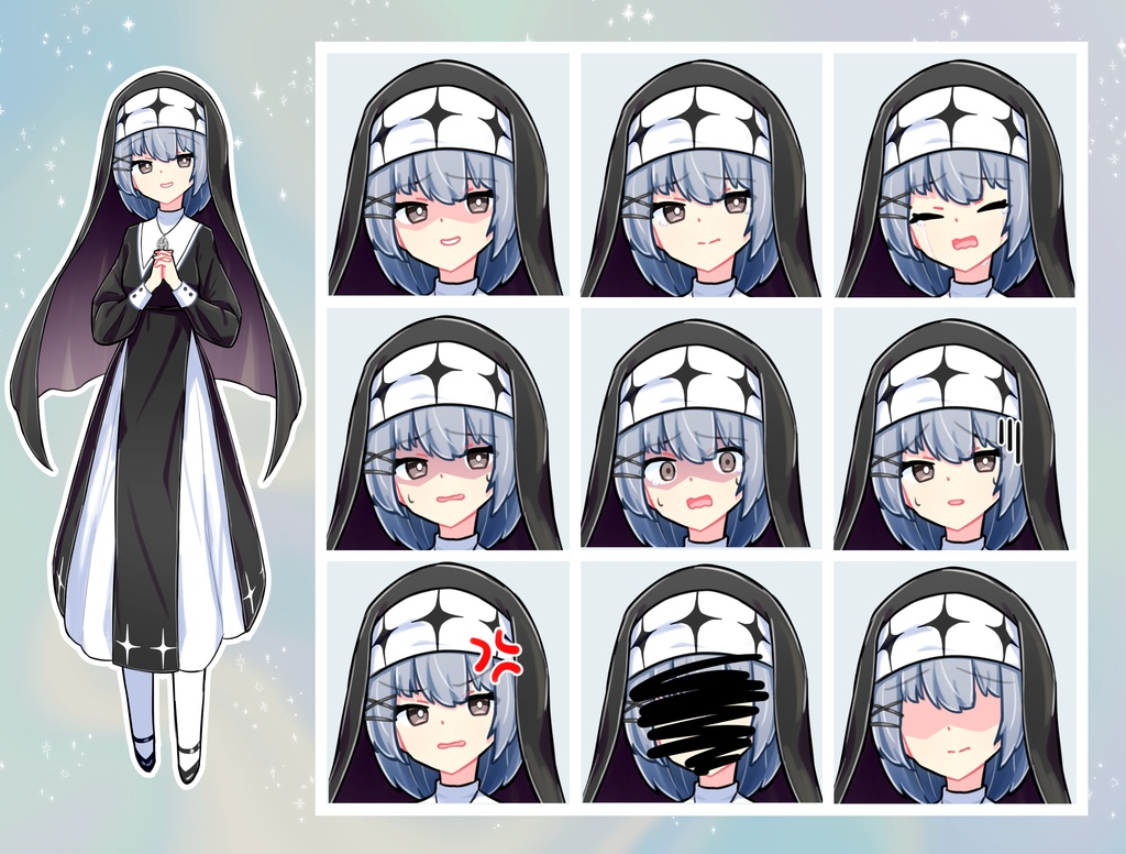 【TRPG立ち絵】シスターセット|NPC|現代・日常