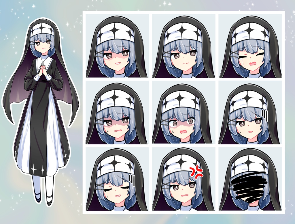 【TRPG立ち絵】シスターセット|NPC|現代・日常