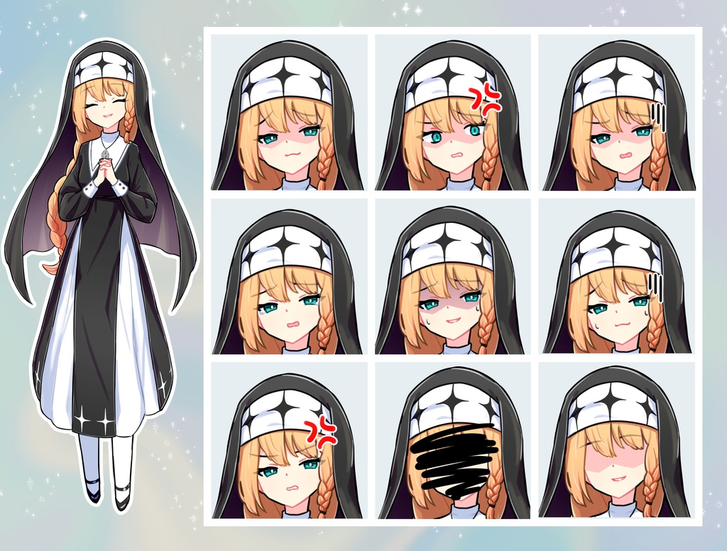 【TRPG立ち絵】シスターセット|NPC|現代・日常