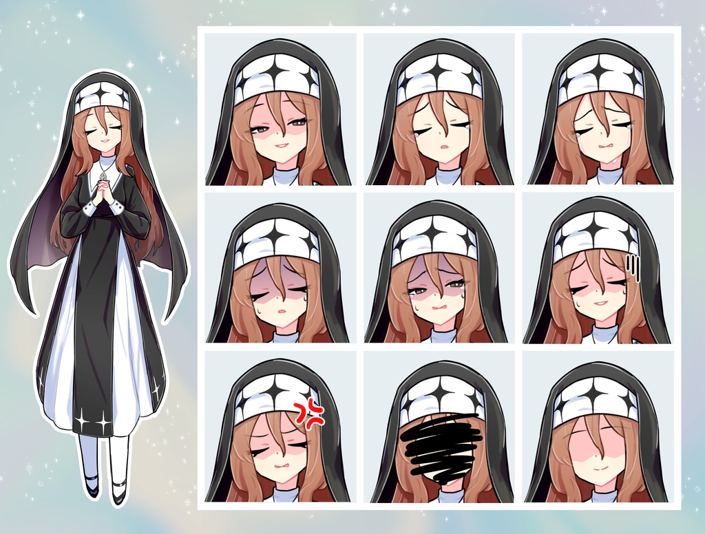 【TRPG立ち絵】シスターセット|NPC|現代・日常