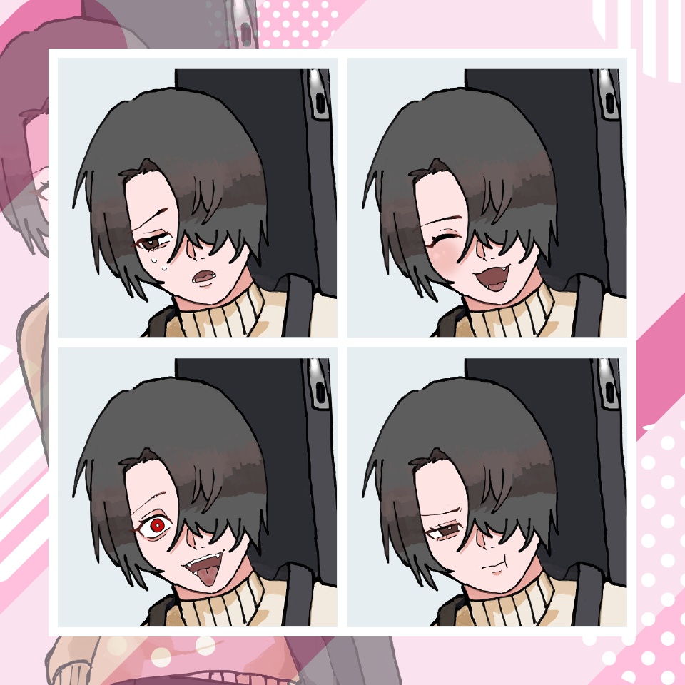 【TRPG立ち絵】目隠れバンドマン|NPC|現代・日常