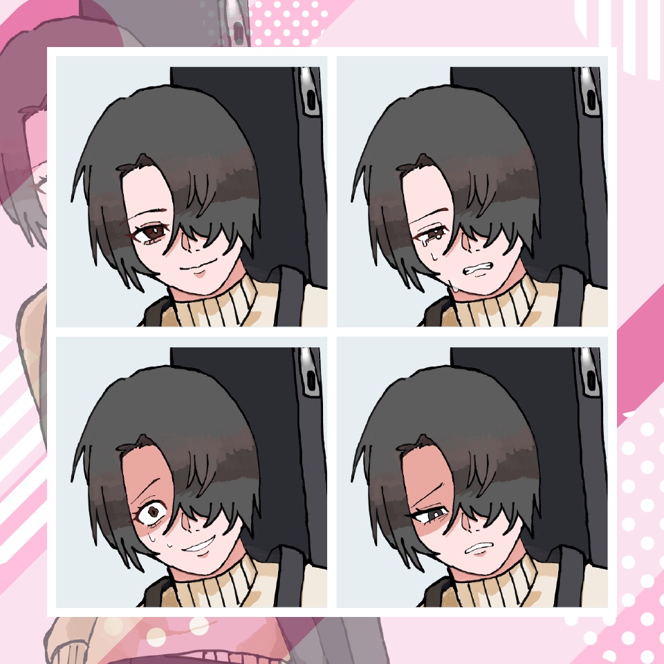 【TRPG立ち絵】目隠れバンドマン|NPC|現代・日常