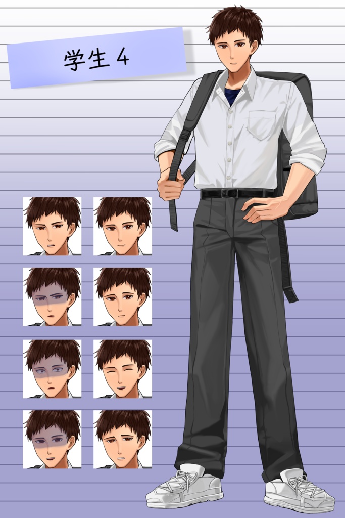 【TRPG立ち絵】学生4|NPC|現代・日常