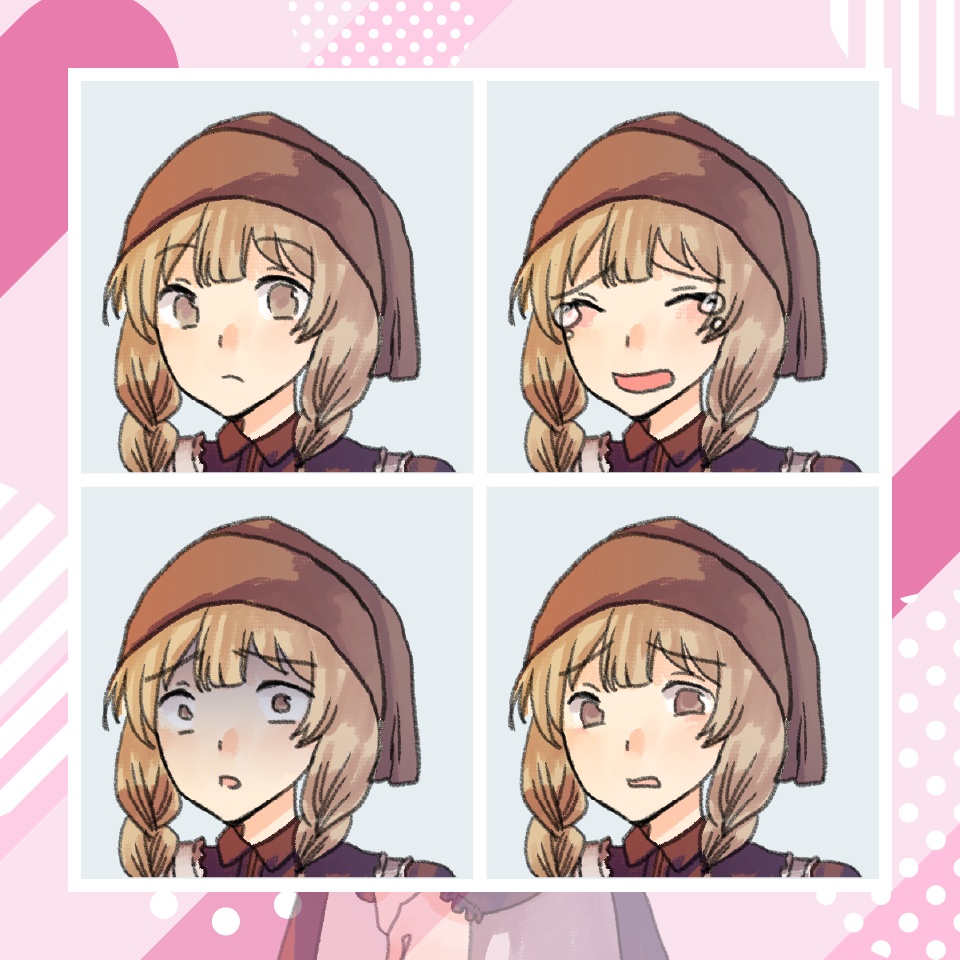 【TRPG立ち絵】村人女性|NPC|ファンタジー・日常【無料】