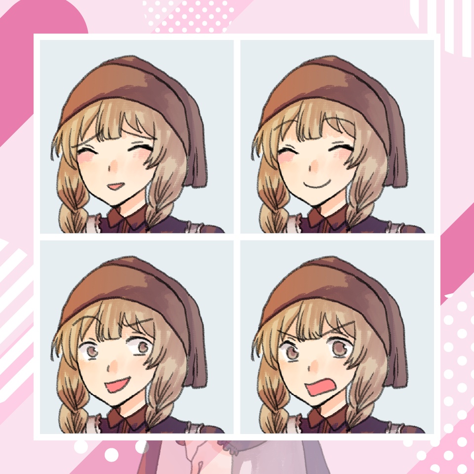 【TRPG立ち絵】村人女性|NPC|ファンタジー・日常【無料】