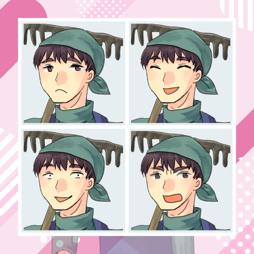 【TRPG立ち絵】農夫男性|NPC|ファンタジー・日常【無料】