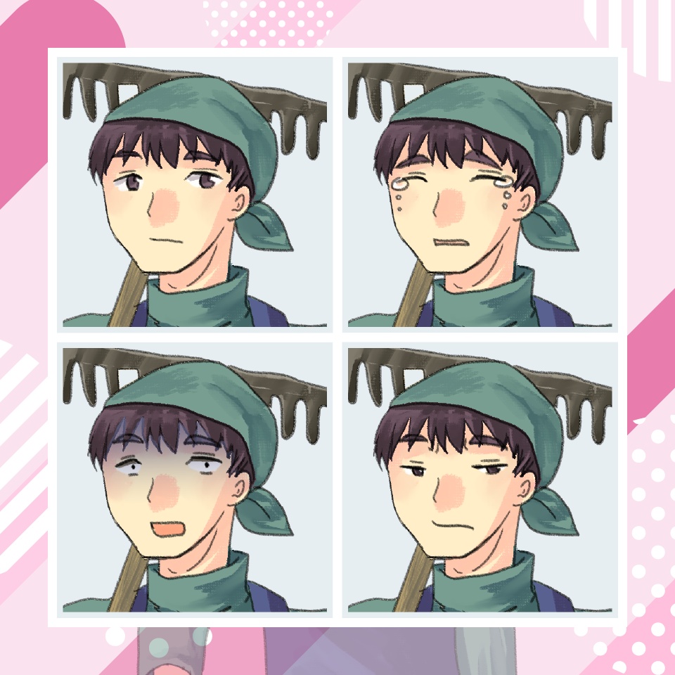 【TRPG立ち絵】農夫男性|NPC|ファンタジー・日常【無料】