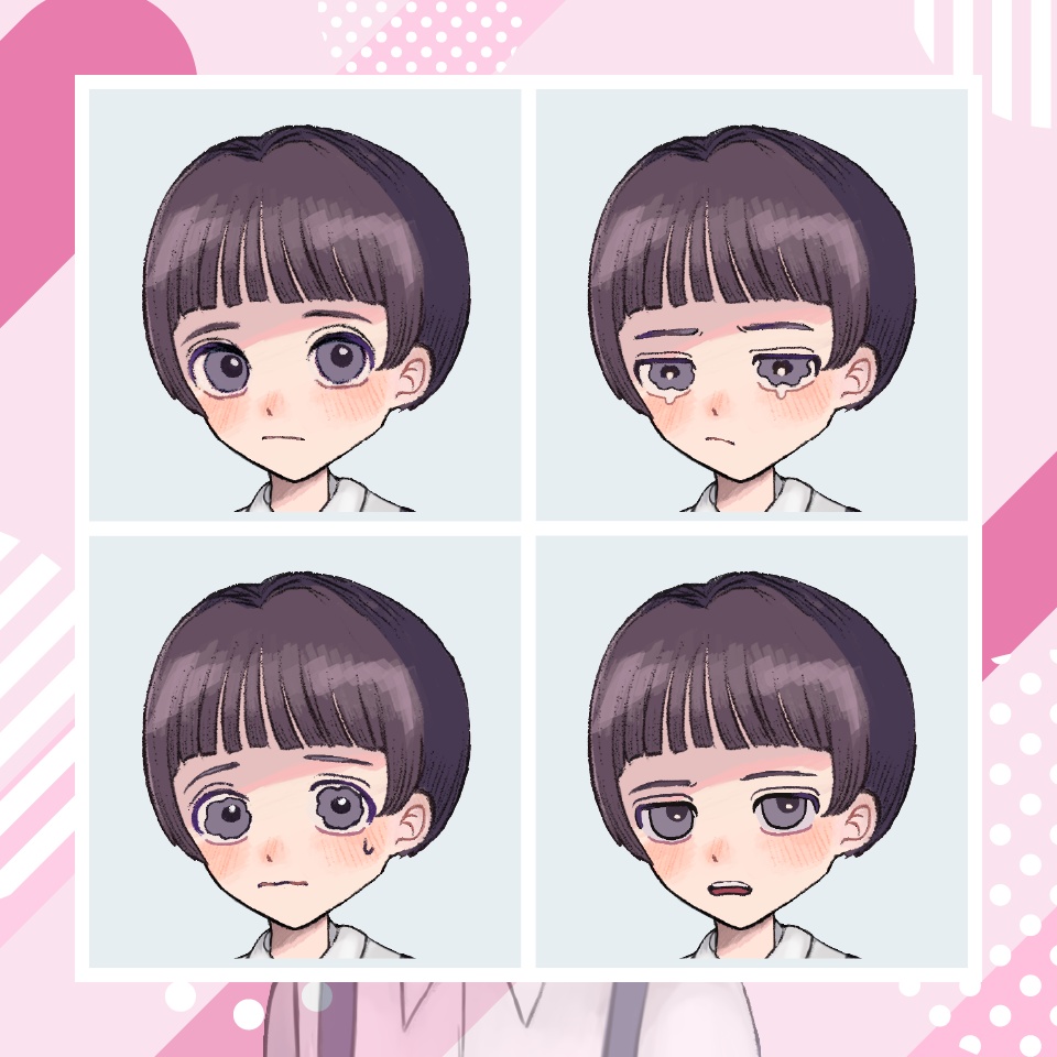 【TRPG立ち絵】おかっぱ少年|NPC|現代・日常