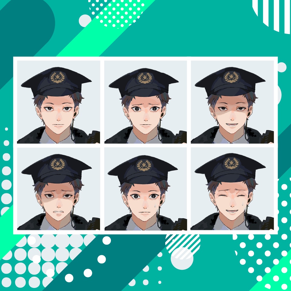 【TRPG立ち絵】男性警官冬服|NPC|現代・日常