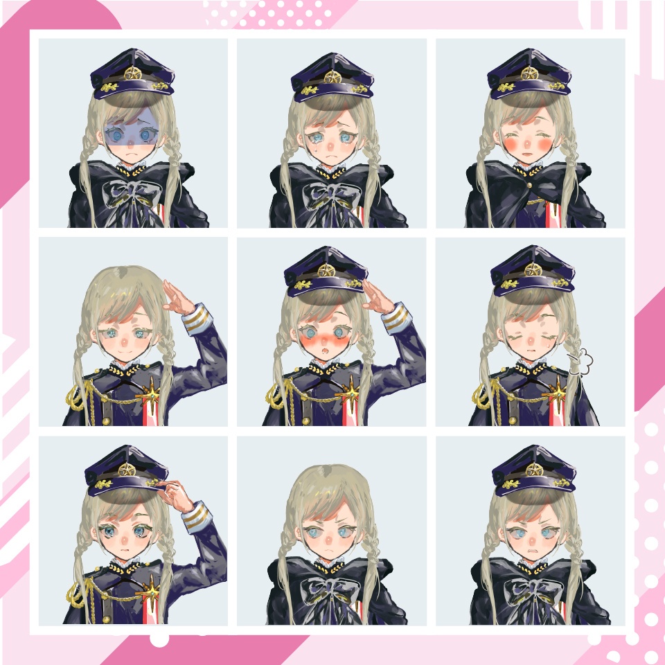 【TRPG立ち絵】軍服×ロリータ|NPC|ファンタジー・日常