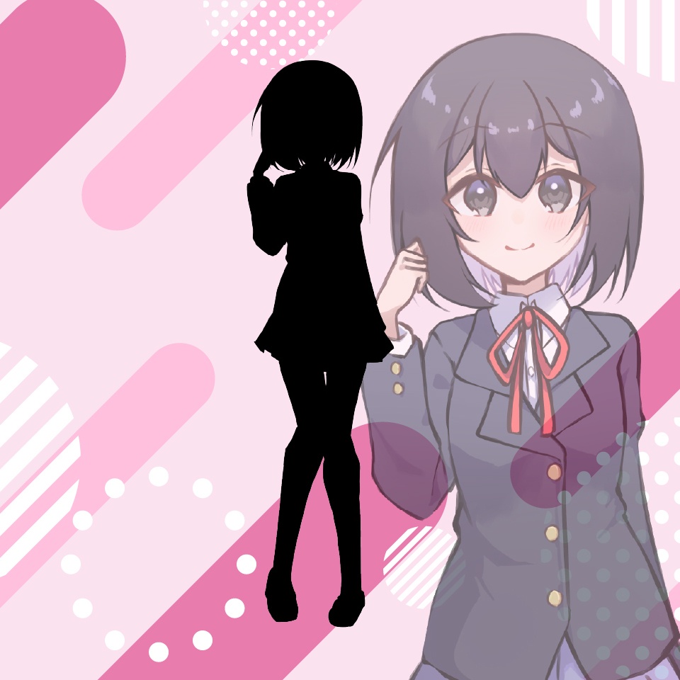 【TRPG立ち絵】黒髪の女子高生|NPC|学園・日常