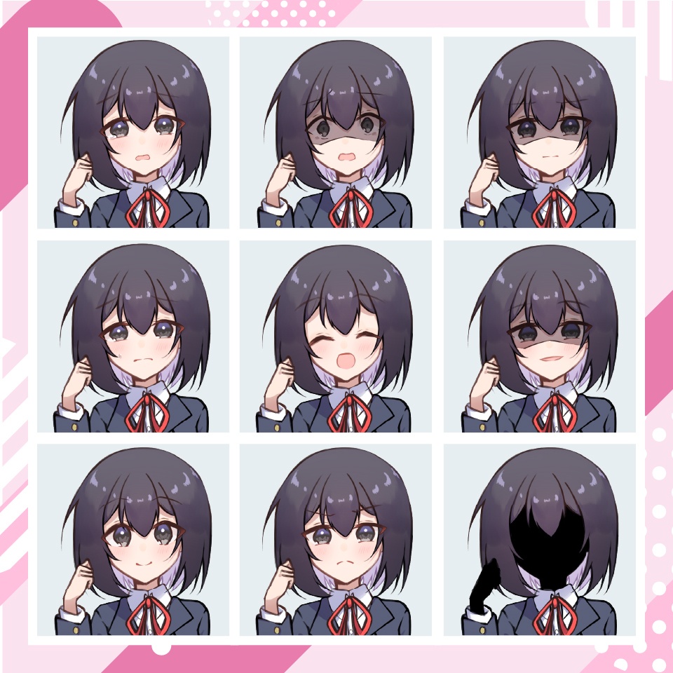 【TRPG立ち絵】黒髪の女子高生|NPC|学園・日常