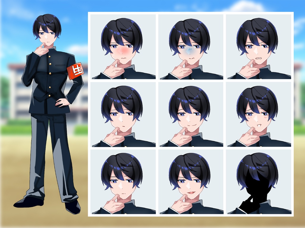【TRPG立ち絵】部活男子セット|NPC|学園・日常