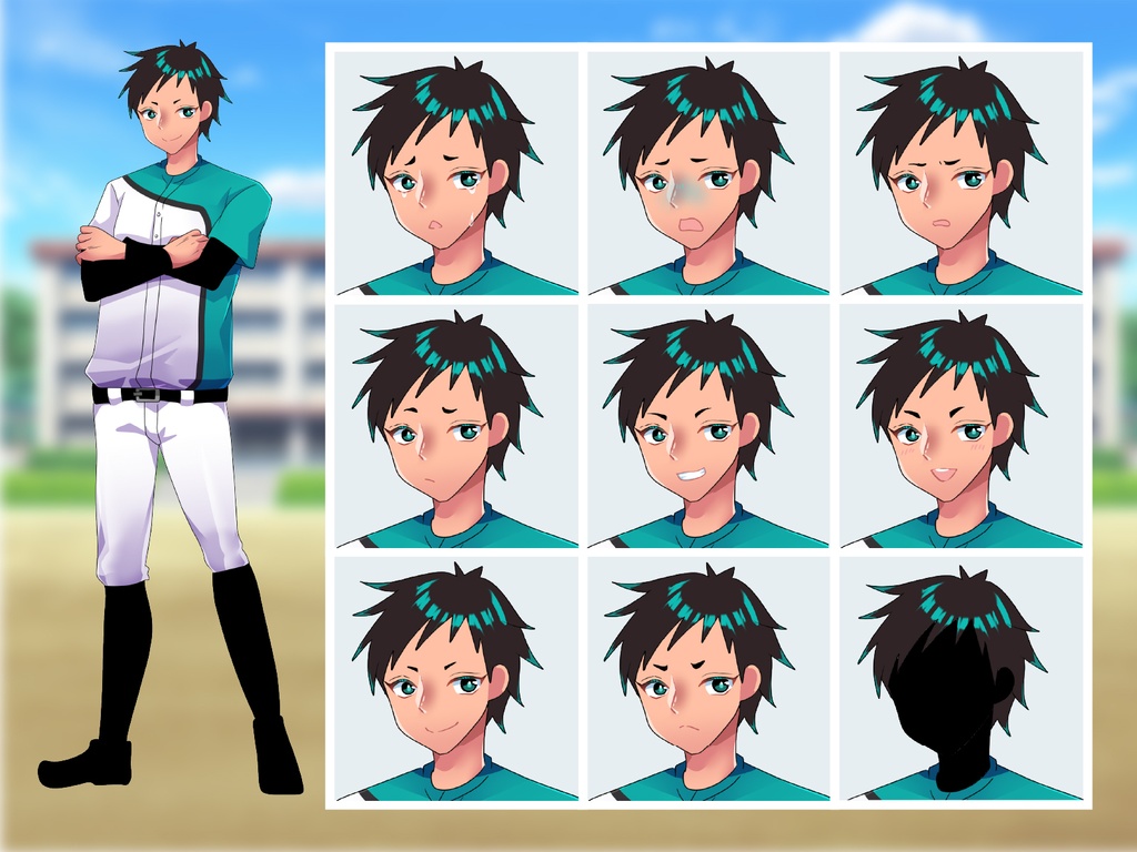 【TRPG立ち絵】部活男子セット|NPC|学園・日常