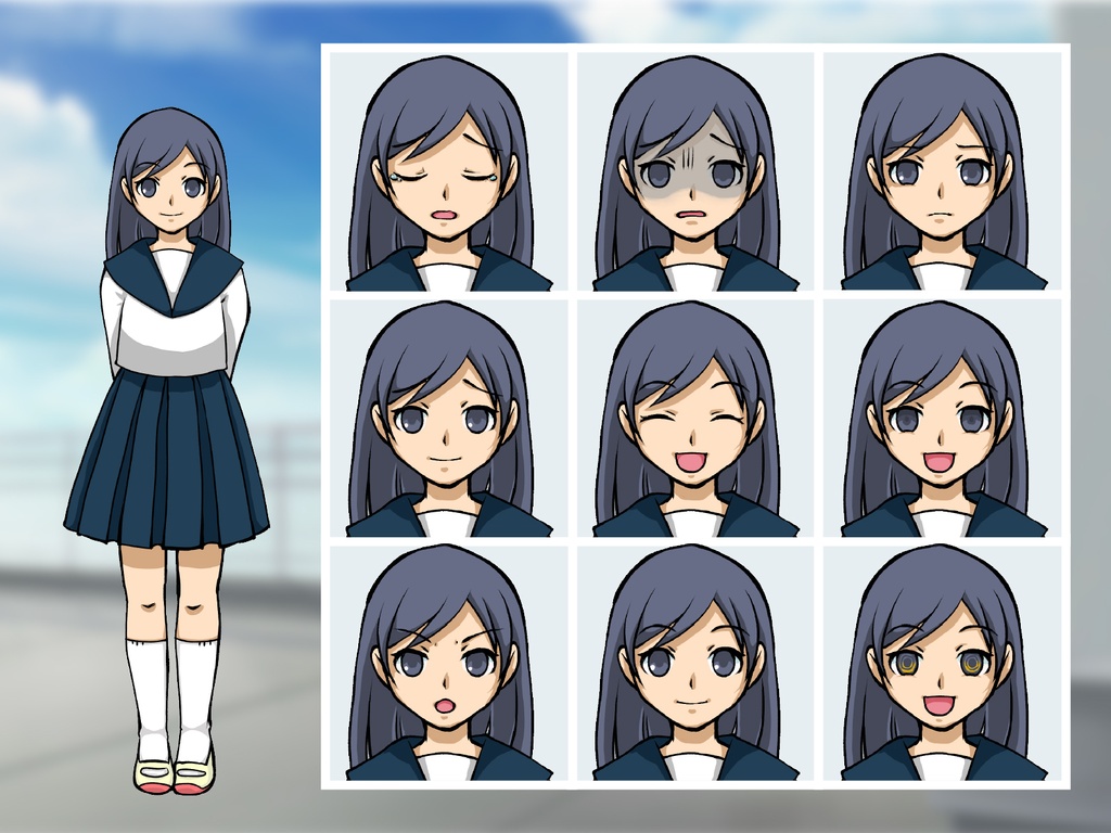 【TRPG立ち絵】中学生セット|NPC|学園・日常