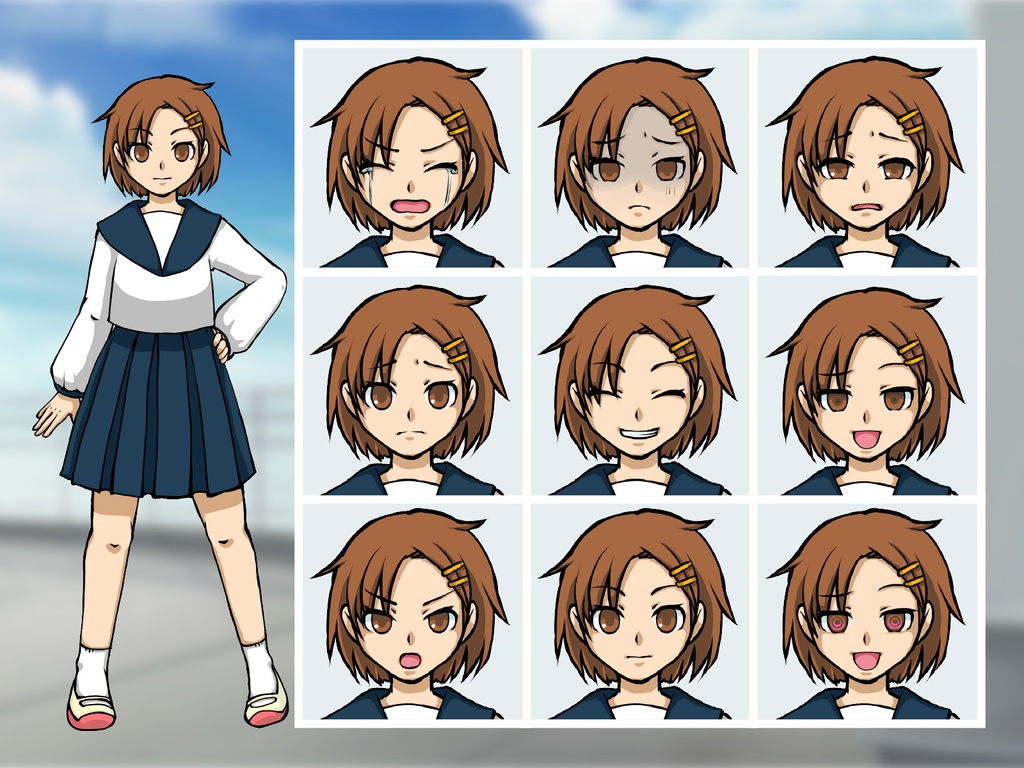 【TRPG立ち絵】中学生セット|NPC|学園・日常