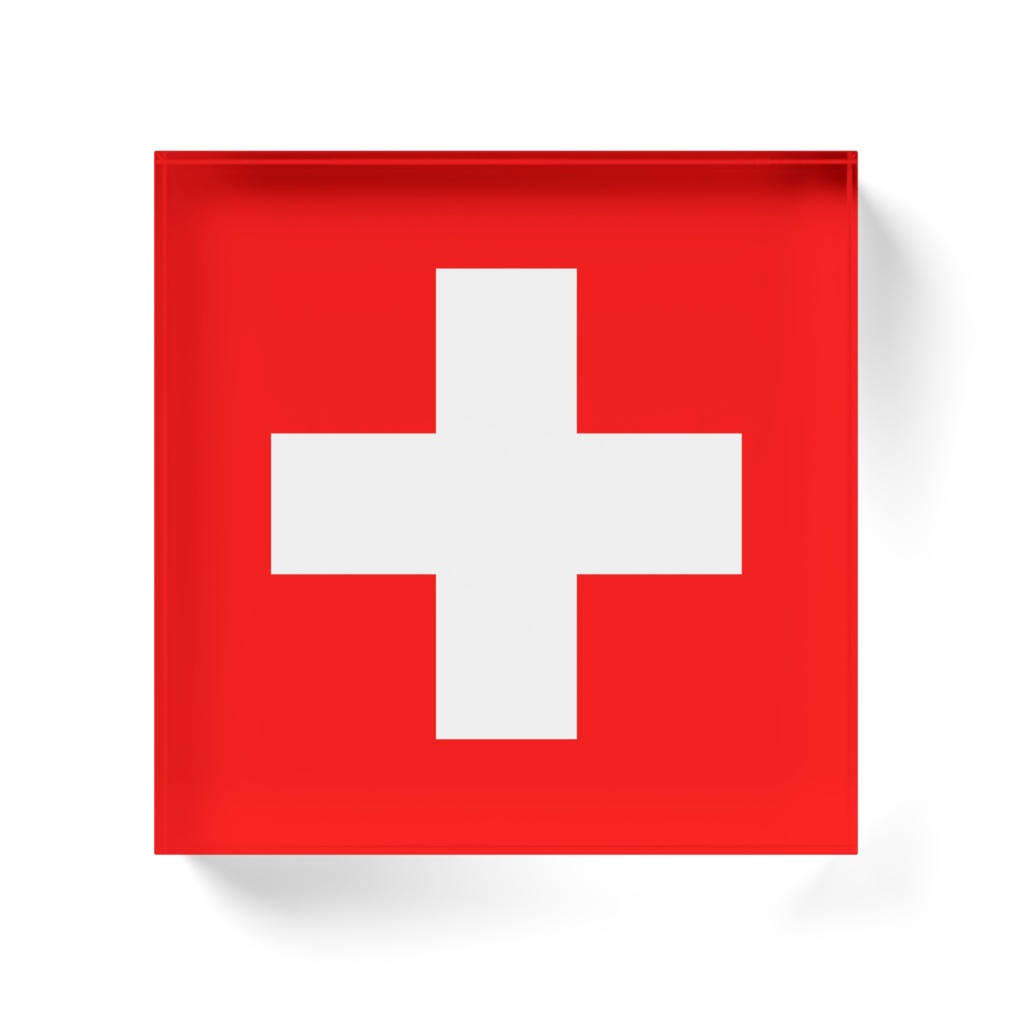 【アクリルブロック】スイス国旗
