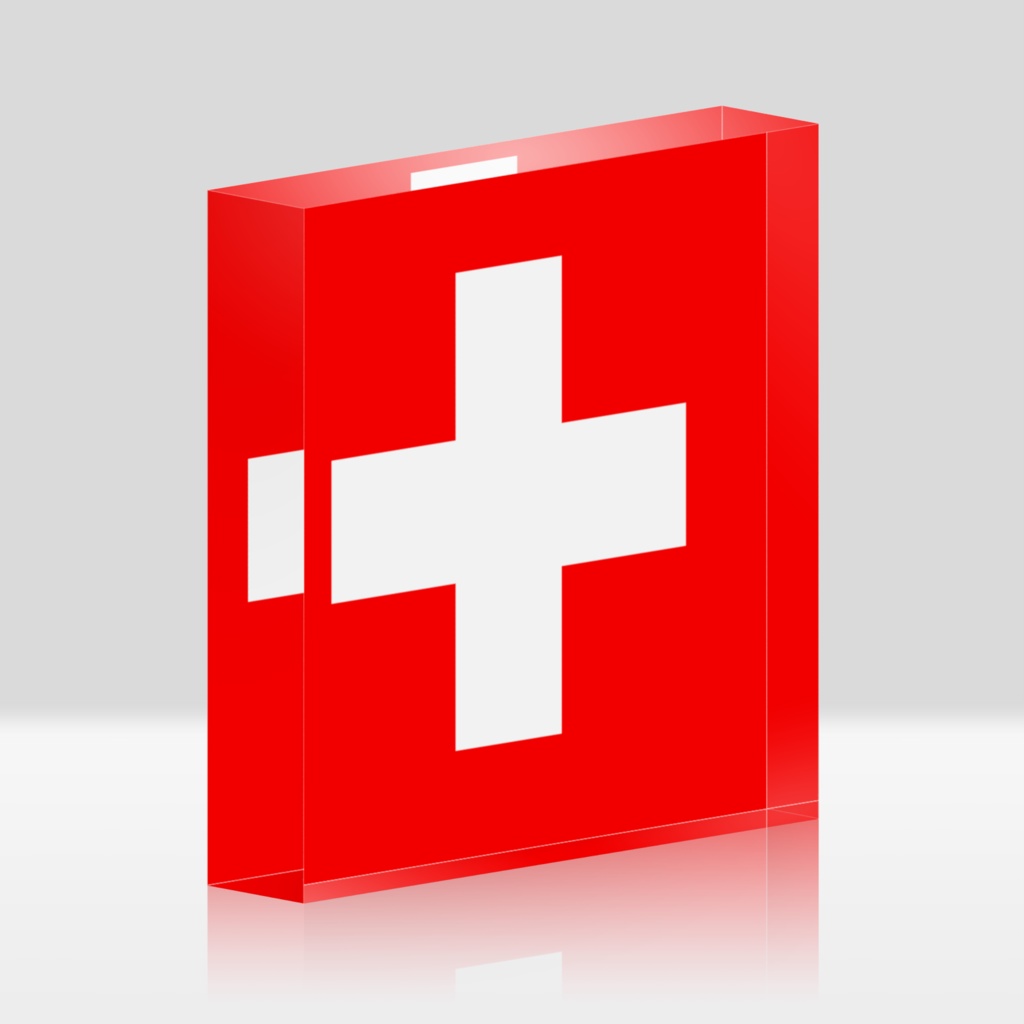 【アクリルブロック】スイス国旗